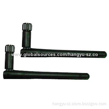 2.4GHz Rubber Phone Antennas with 2.0dBi Gain and 2,400 to 2,483MHz Frequency Range